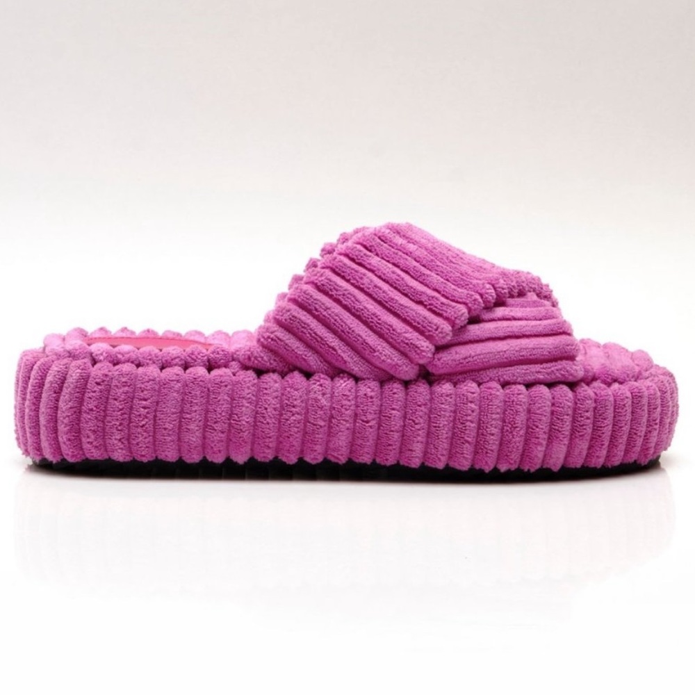 Free People Two Days In Ibiza Terry Slides Orchid 6 - Picture 14 of 16